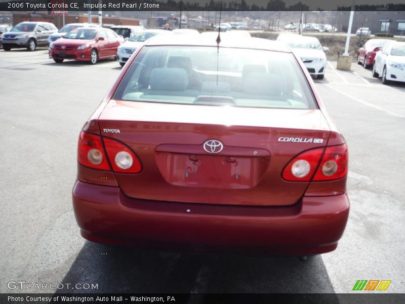 Impulse Red Pearl / Stone 2006 Toyota Corolla CE