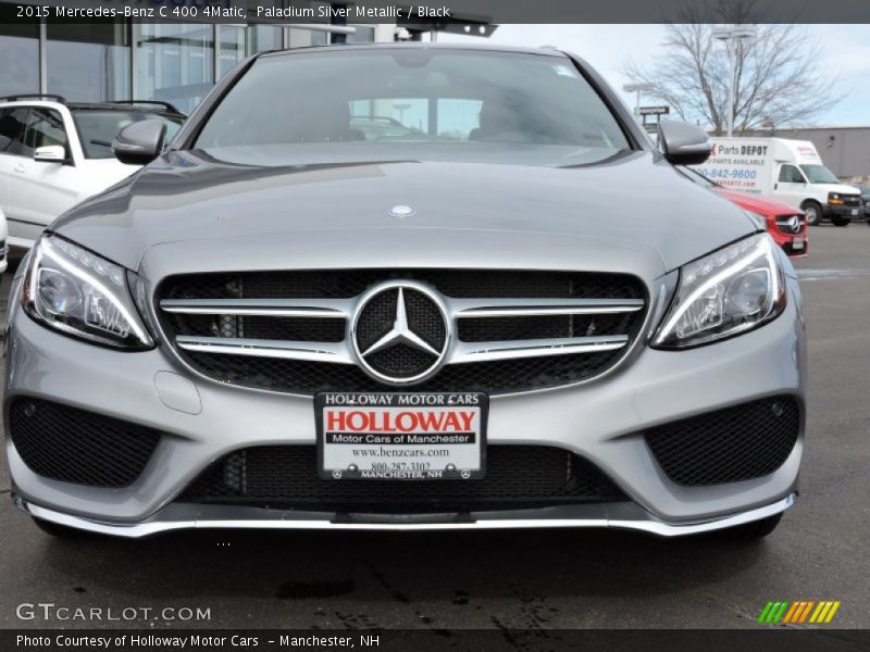 Paladium Silver Metallic / Black 2015 Mercedes-Benz C 400 4Matic