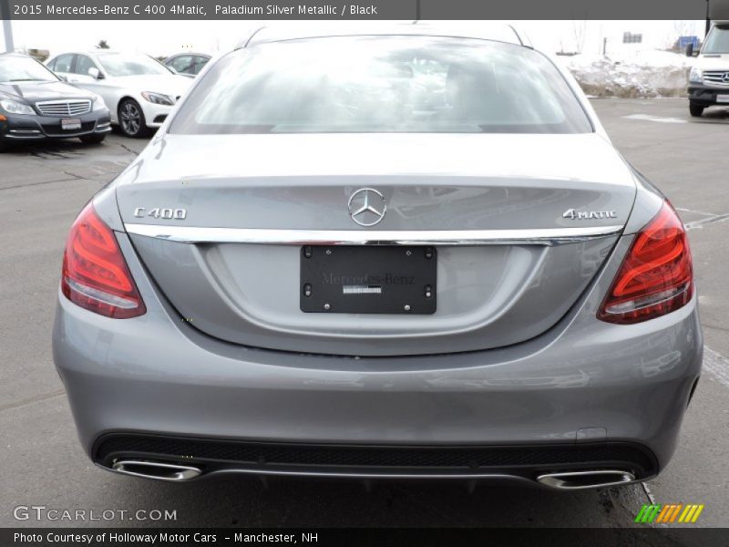 Paladium Silver Metallic / Black 2015 Mercedes-Benz C 400 4Matic