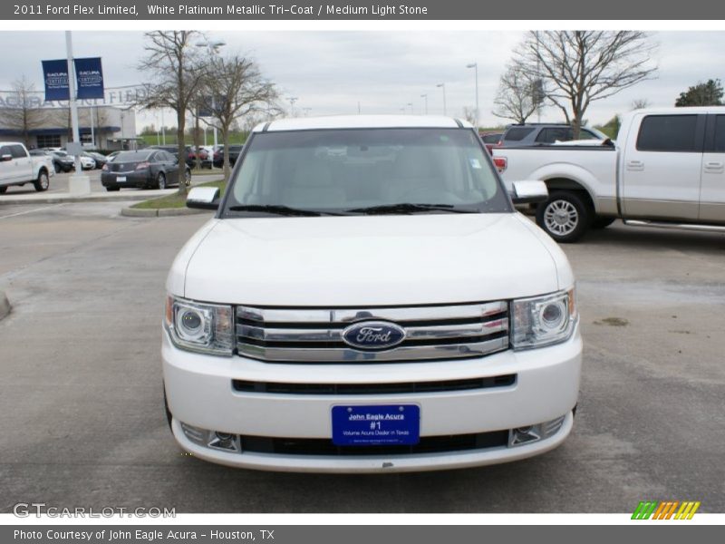 White Platinum Metallic Tri-Coat / Medium Light Stone 2011 Ford Flex Limited