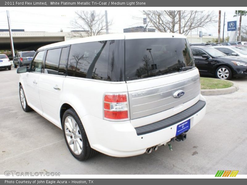 White Platinum Metallic Tri-Coat / Medium Light Stone 2011 Ford Flex Limited
