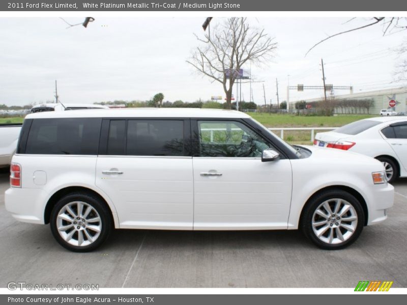 White Platinum Metallic Tri-Coat / Medium Light Stone 2011 Ford Flex Limited