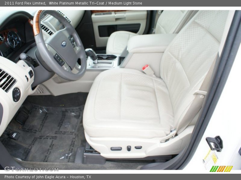 White Platinum Metallic Tri-Coat / Medium Light Stone 2011 Ford Flex Limited