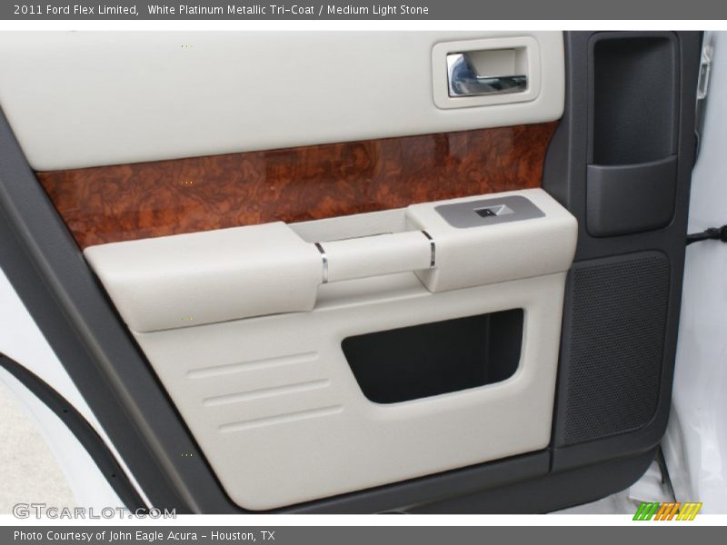 White Platinum Metallic Tri-Coat / Medium Light Stone 2011 Ford Flex Limited