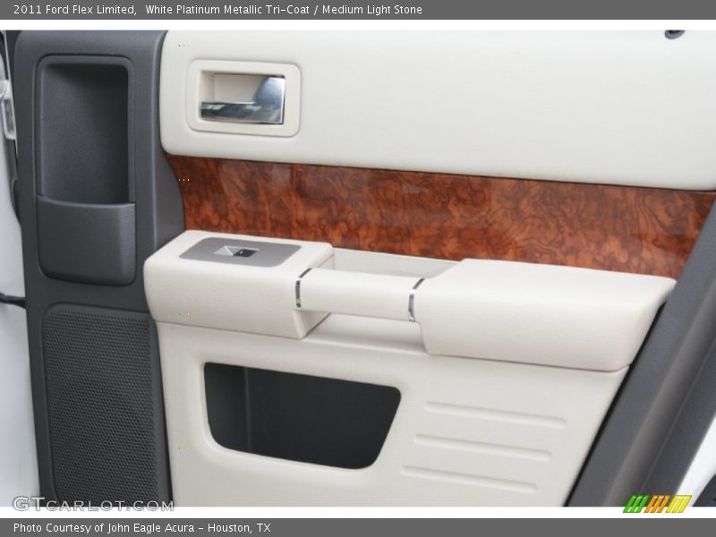 White Platinum Metallic Tri-Coat / Medium Light Stone 2011 Ford Flex Limited