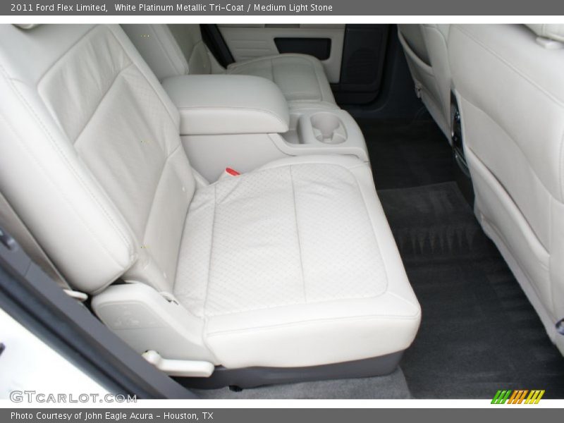 White Platinum Metallic Tri-Coat / Medium Light Stone 2011 Ford Flex Limited