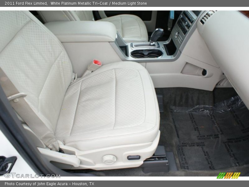 White Platinum Metallic Tri-Coat / Medium Light Stone 2011 Ford Flex Limited