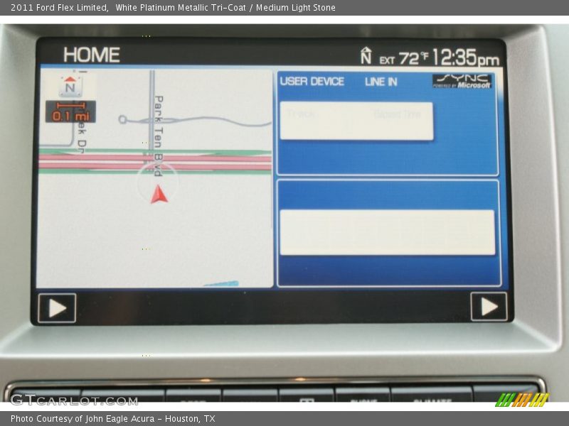 White Platinum Metallic Tri-Coat / Medium Light Stone 2011 Ford Flex Limited