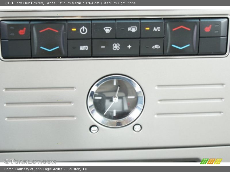White Platinum Metallic Tri-Coat / Medium Light Stone 2011 Ford Flex Limited