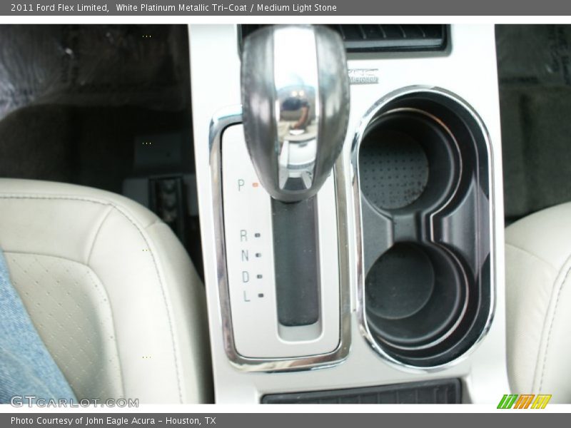 White Platinum Metallic Tri-Coat / Medium Light Stone 2011 Ford Flex Limited