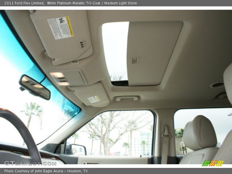White Platinum Metallic Tri-Coat / Medium Light Stone 2011 Ford Flex Limited