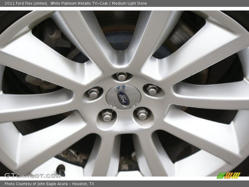 White Platinum Metallic Tri-Coat / Medium Light Stone 2011 Ford Flex Limited