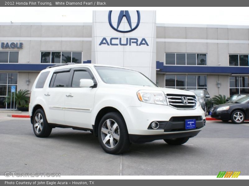 White Diamond Pearl / Black 2012 Honda Pilot Touring