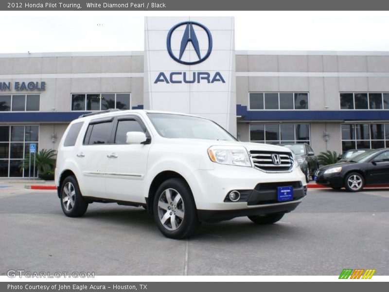 White Diamond Pearl / Black 2012 Honda Pilot Touring