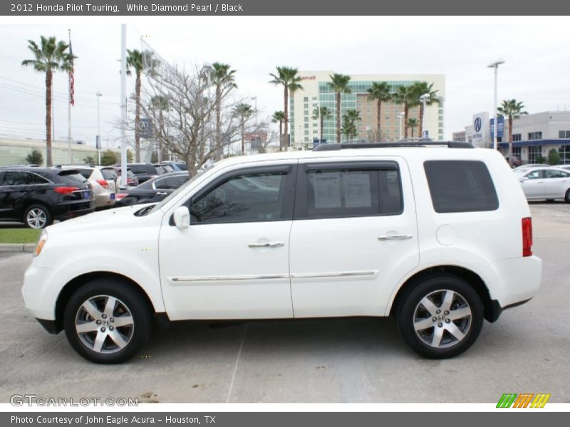 White Diamond Pearl / Black 2012 Honda Pilot Touring