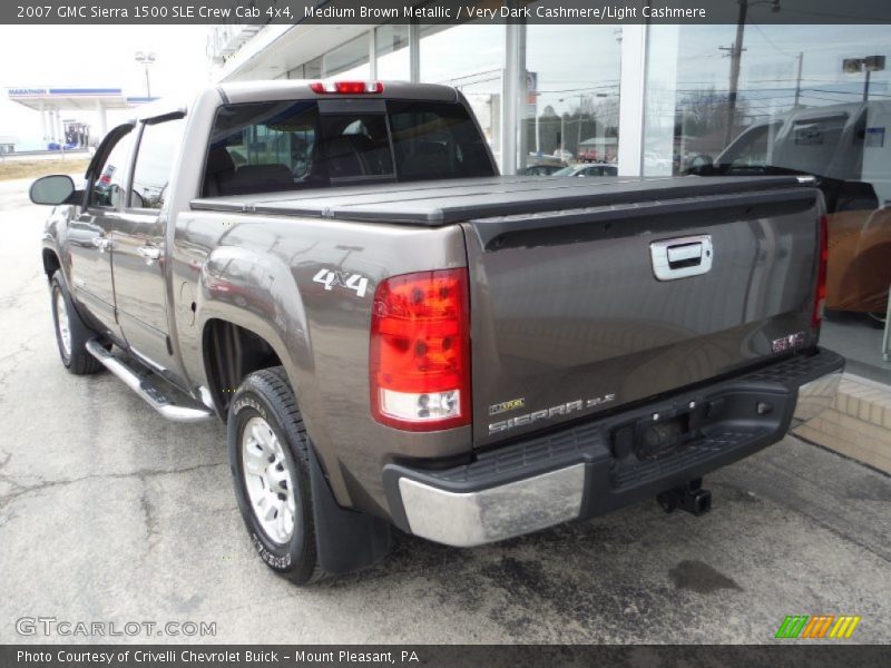 Medium Brown Metallic / Very Dark Cashmere/Light Cashmere 2007 GMC Sierra 1500 SLE Crew Cab 4x4