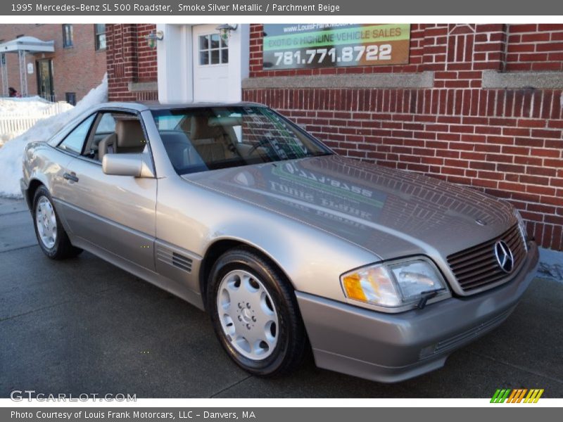 Smoke Silver Metallic / Parchment Beige 1995 Mercedes-Benz SL 500 Roadster