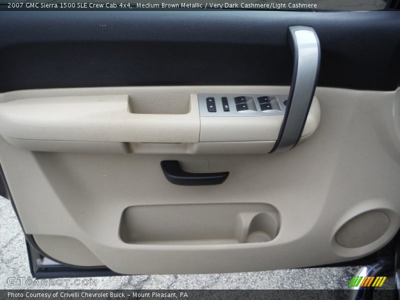 Medium Brown Metallic / Very Dark Cashmere/Light Cashmere 2007 GMC Sierra 1500 SLE Crew Cab 4x4