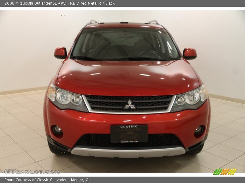 Rally Red Metallic / Black 2008 Mitsubishi Outlander SE 4WD