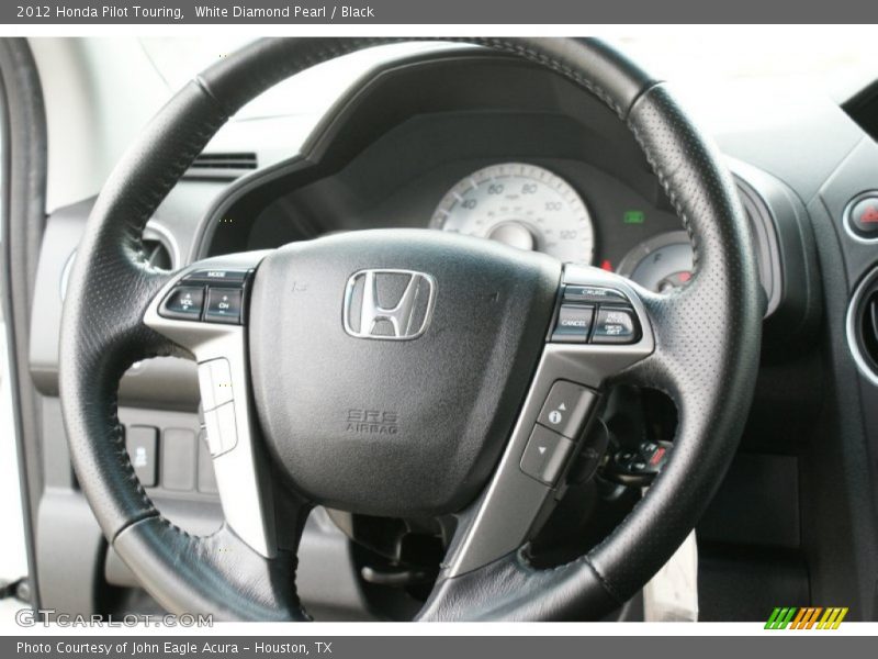 White Diamond Pearl / Black 2012 Honda Pilot Touring