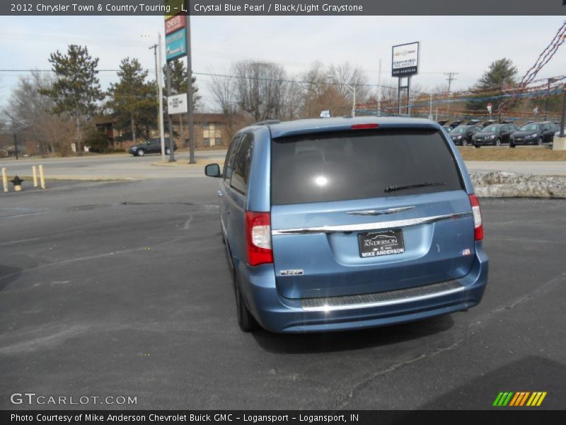 Crystal Blue Pearl / Black/Light Graystone 2012 Chrysler Town & Country Touring - L