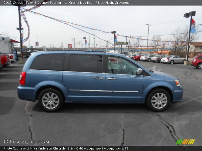 Crystal Blue Pearl / Black/Light Graystone 2012 Chrysler Town & Country Touring - L