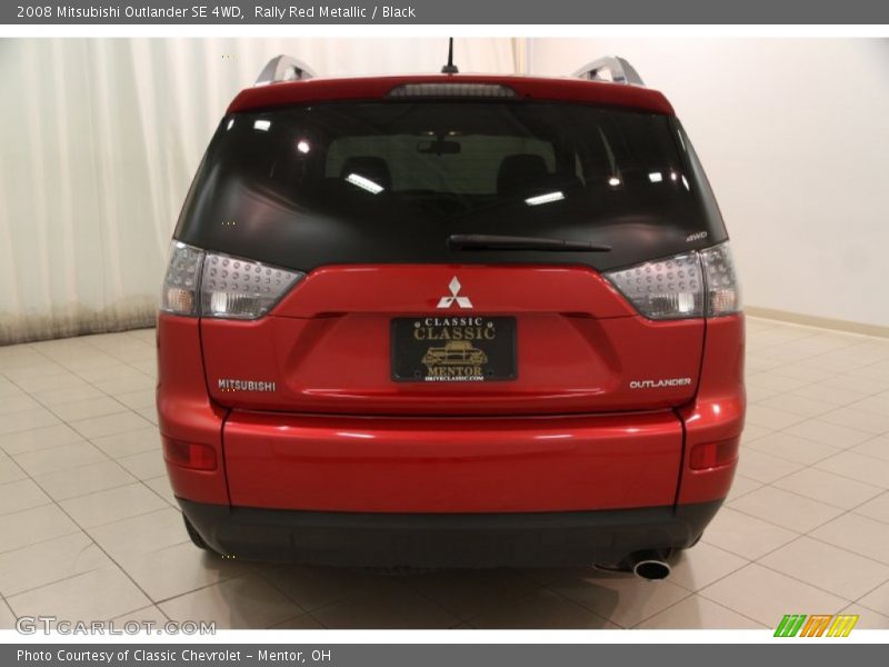 Rally Red Metallic / Black 2008 Mitsubishi Outlander SE 4WD