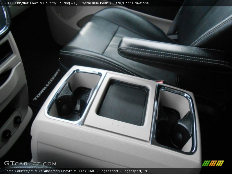 Crystal Blue Pearl / Black/Light Graystone 2012 Chrysler Town & Country Touring - L
