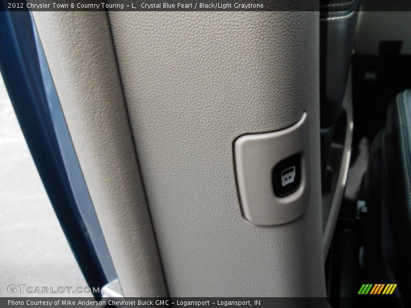Crystal Blue Pearl / Black/Light Graystone 2012 Chrysler Town & Country Touring - L