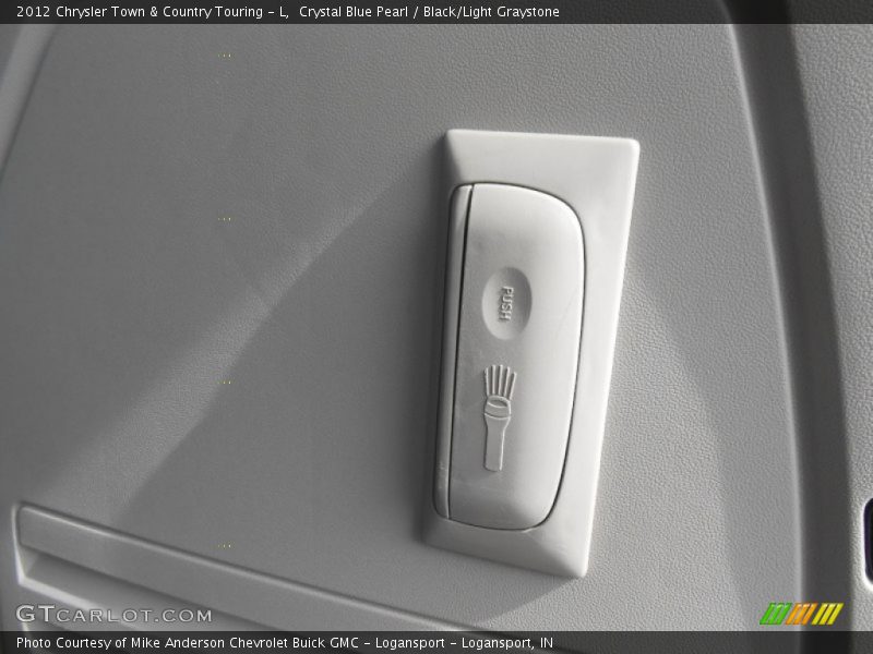 Crystal Blue Pearl / Black/Light Graystone 2012 Chrysler Town & Country Touring - L
