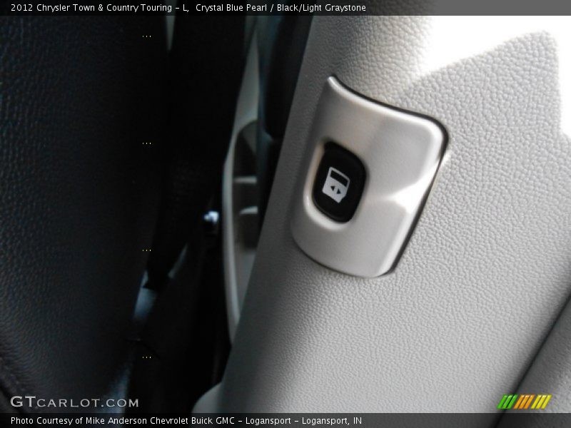 Crystal Blue Pearl / Black/Light Graystone 2012 Chrysler Town & Country Touring - L