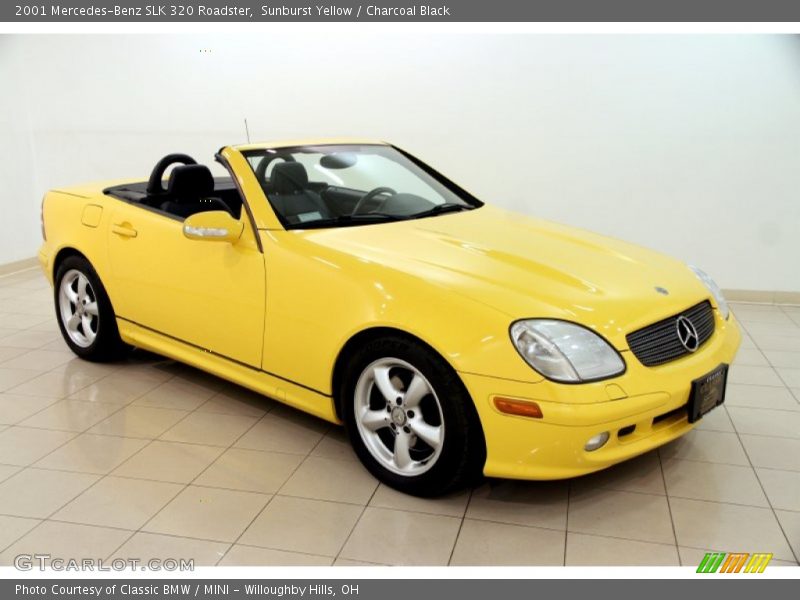 Sunburst Yellow / Charcoal Black 2001 Mercedes-Benz SLK 320 Roadster