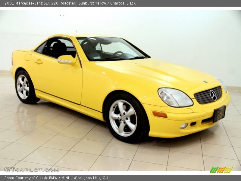 Sunburst Yellow / Charcoal Black 2001 Mercedes-Benz SLK 320 Roadster