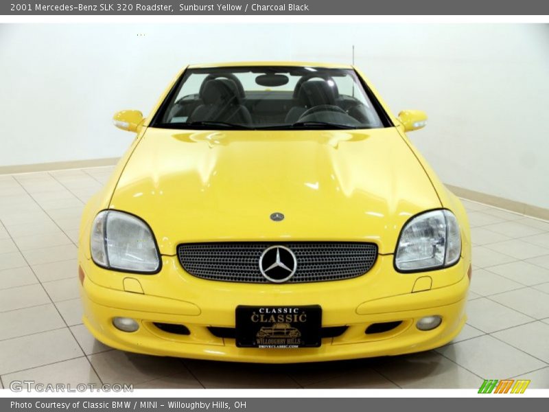 Sunburst Yellow / Charcoal Black 2001 Mercedes-Benz SLK 320 Roadster