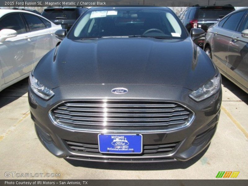 Magnetic Metallic / Charcoal Black 2015 Ford Fusion SE