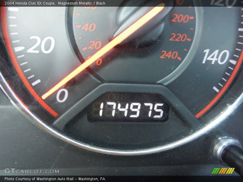 Magnesium Metallic / Black 2004 Honda Civic EX Coupe