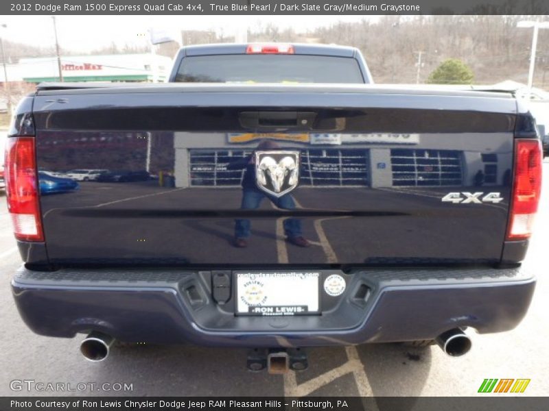 True Blue Pearl / Dark Slate Gray/Medium Graystone 2012 Dodge Ram 1500 Express Quad Cab 4x4