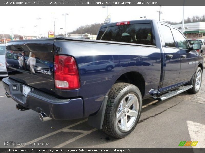 True Blue Pearl / Dark Slate Gray/Medium Graystone 2012 Dodge Ram 1500 Express Quad Cab 4x4