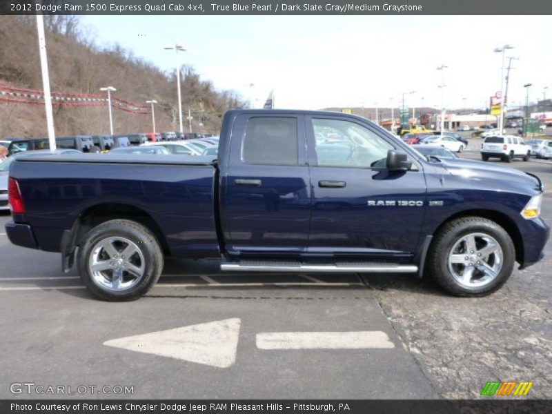 True Blue Pearl / Dark Slate Gray/Medium Graystone 2012 Dodge Ram 1500 Express Quad Cab 4x4