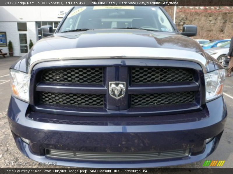 True Blue Pearl / Dark Slate Gray/Medium Graystone 2012 Dodge Ram 1500 Express Quad Cab 4x4