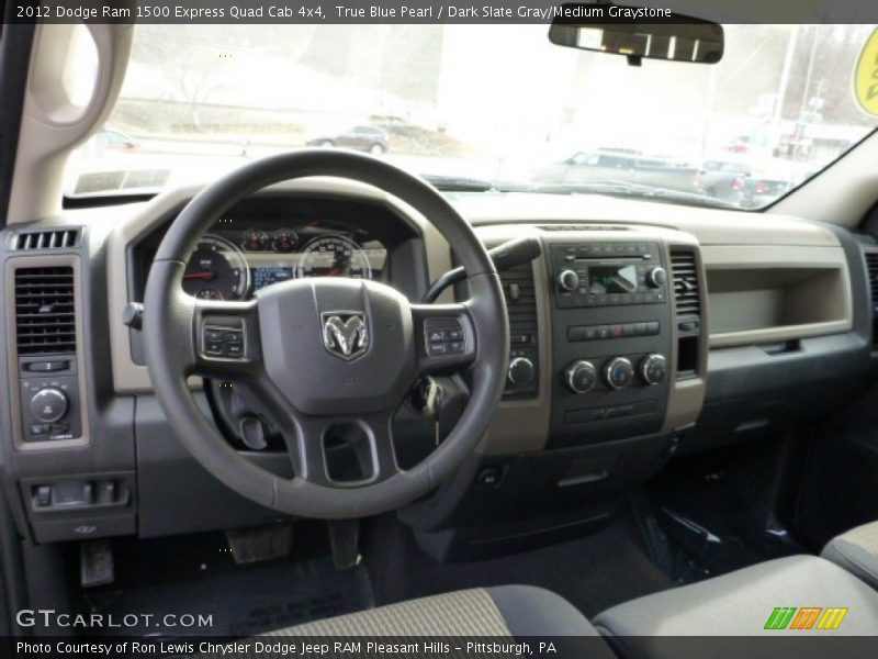 True Blue Pearl / Dark Slate Gray/Medium Graystone 2012 Dodge Ram 1500 Express Quad Cab 4x4
