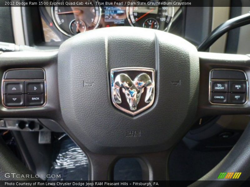 True Blue Pearl / Dark Slate Gray/Medium Graystone 2012 Dodge Ram 1500 Express Quad Cab 4x4