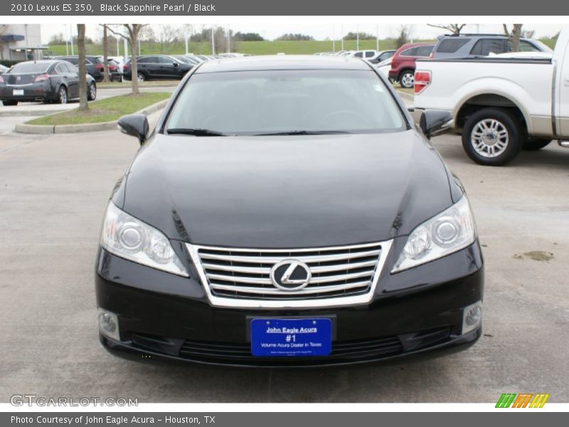 Black Sapphire Pearl / Black 2010 Lexus ES 350