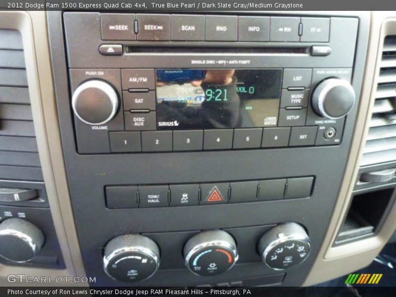 True Blue Pearl / Dark Slate Gray/Medium Graystone 2012 Dodge Ram 1500 Express Quad Cab 4x4