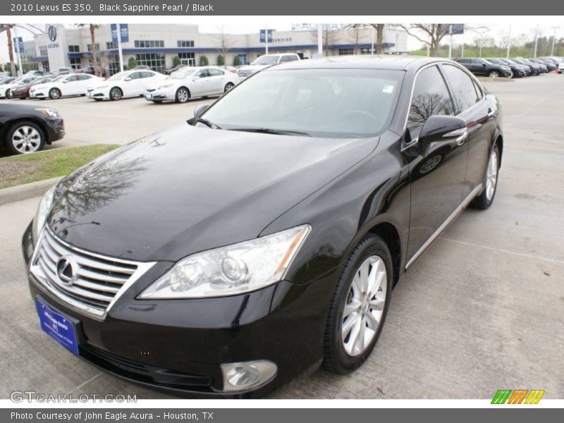 Black Sapphire Pearl / Black 2010 Lexus ES 350