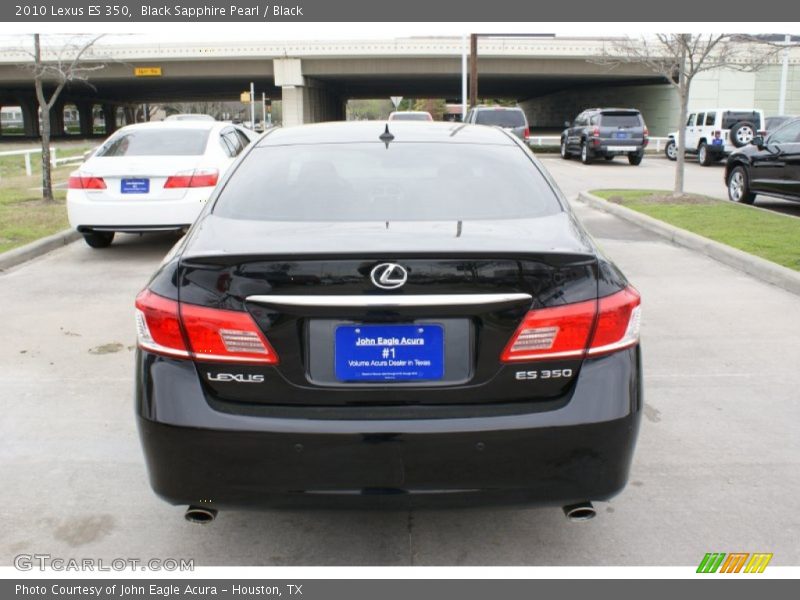 Black Sapphire Pearl / Black 2010 Lexus ES 350