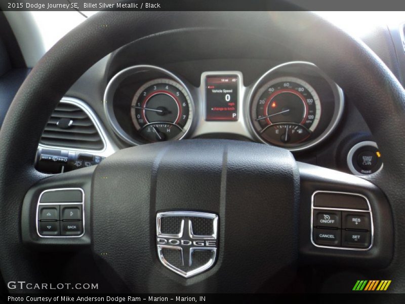 Billet Silver Metallic / Black 2015 Dodge Journey SE