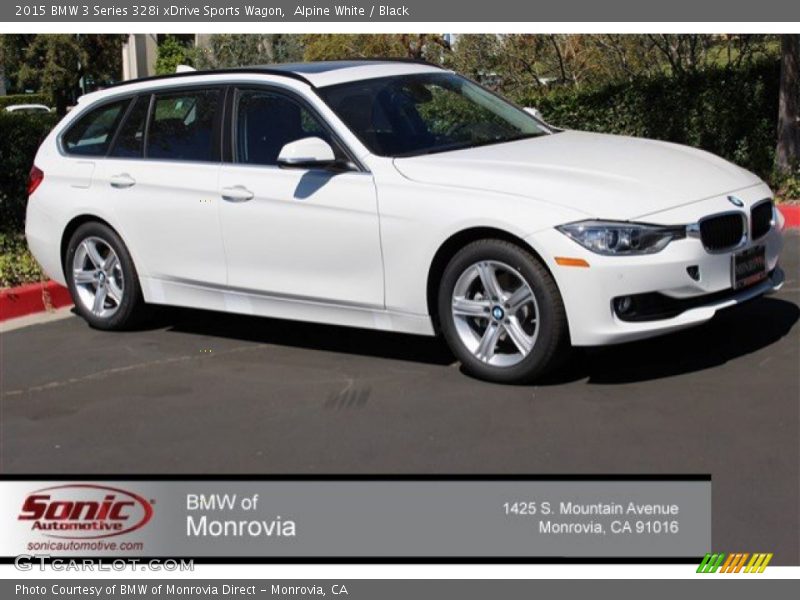 Alpine White / Black 2015 BMW 3 Series 328i xDrive Sports Wagon