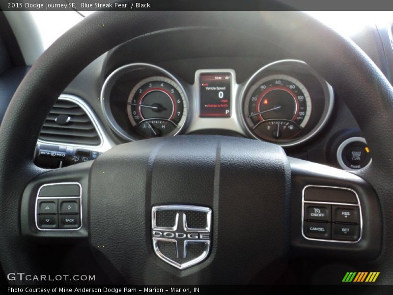 Blue Streak Pearl / Black 2015 Dodge Journey SE