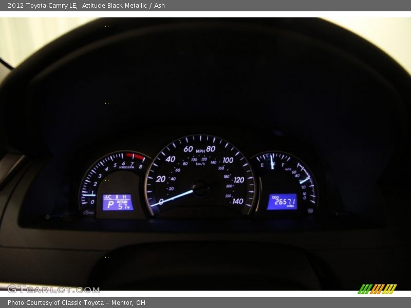 Attitude Black Metallic / Ash 2012 Toyota Camry LE